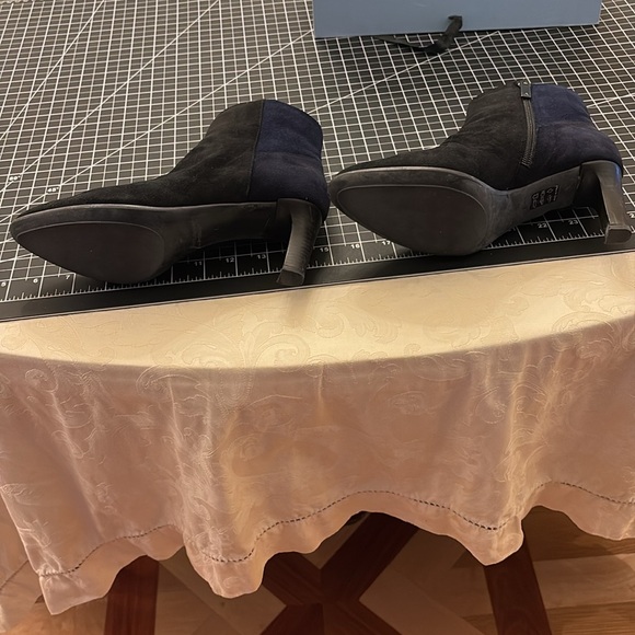 Lanvin Paris Bottine Compensee wedge black suede booties. - Picture 5 of 7